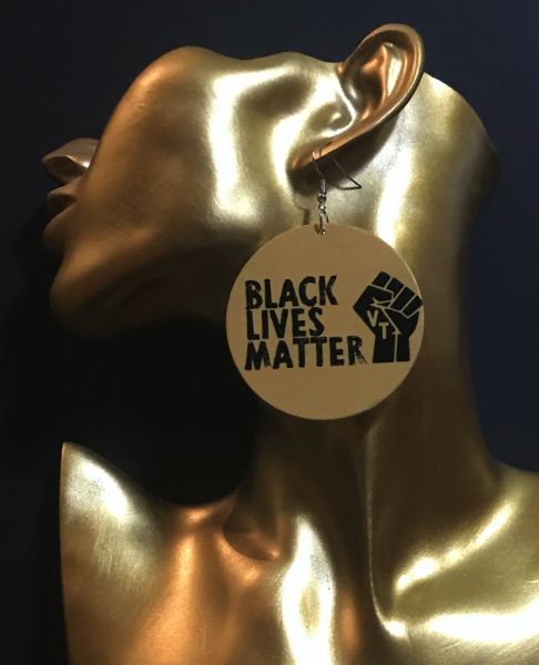 Ohrring Black Lives Matter - Gelb