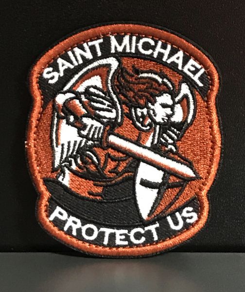 Saint Michael Protect Us Patch - braun